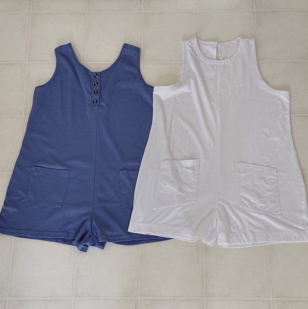 Shein Lot 2 Rompers 1 Black Skirt Vacation Beach Summer. Set Of 3 Items. Sz XL